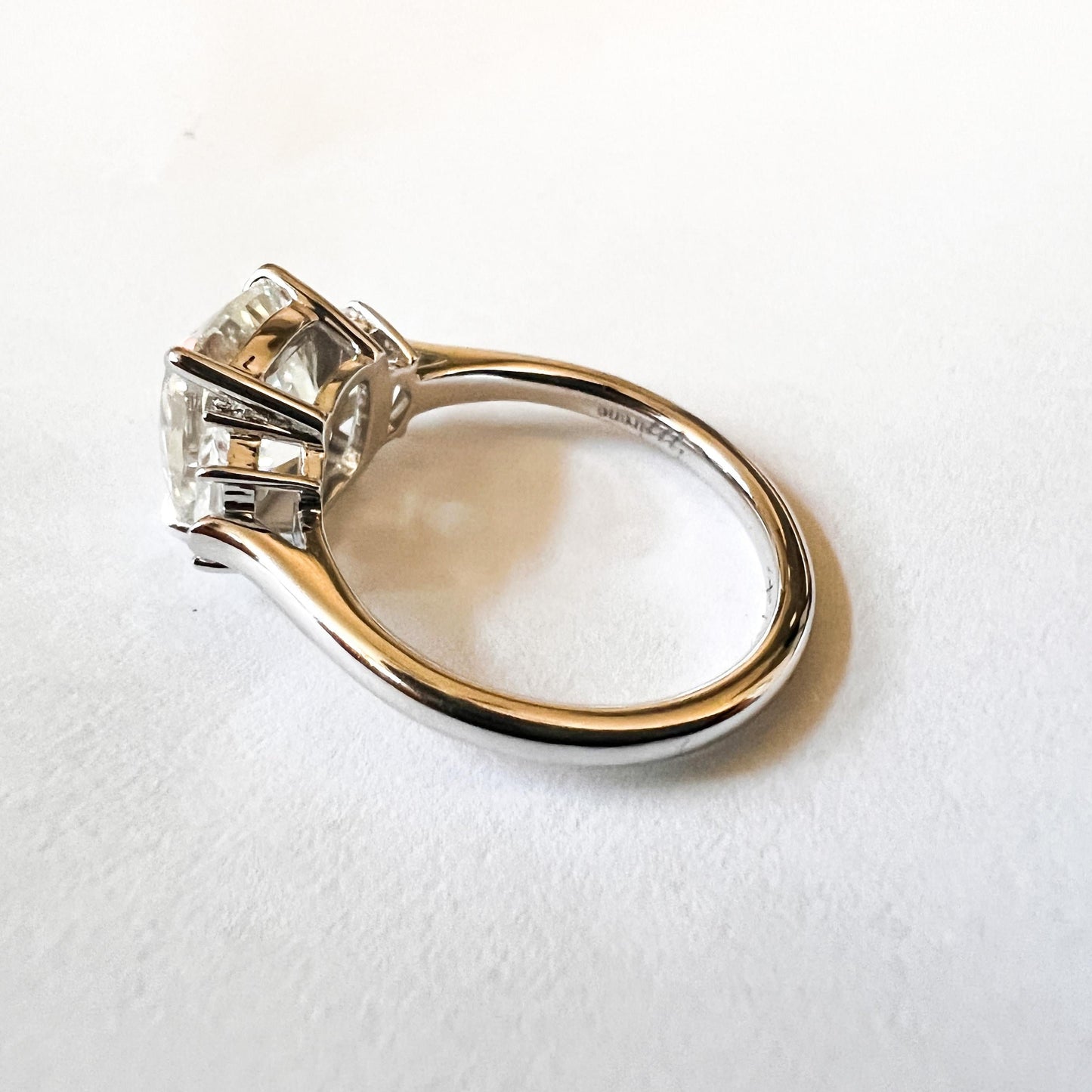 Old mine cut OMC Cushion and Cadillac cut 3 stone Moissanite Engagement Ring, Wedding anniversary gift for wife