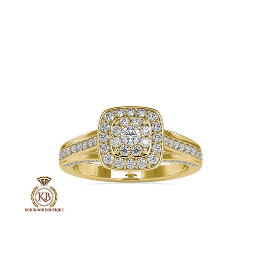 Vintage-inspired halo cluster with side pave cathedral set Moissanite Engagement\Wedding\Mother Ring in 18k\14k\10k