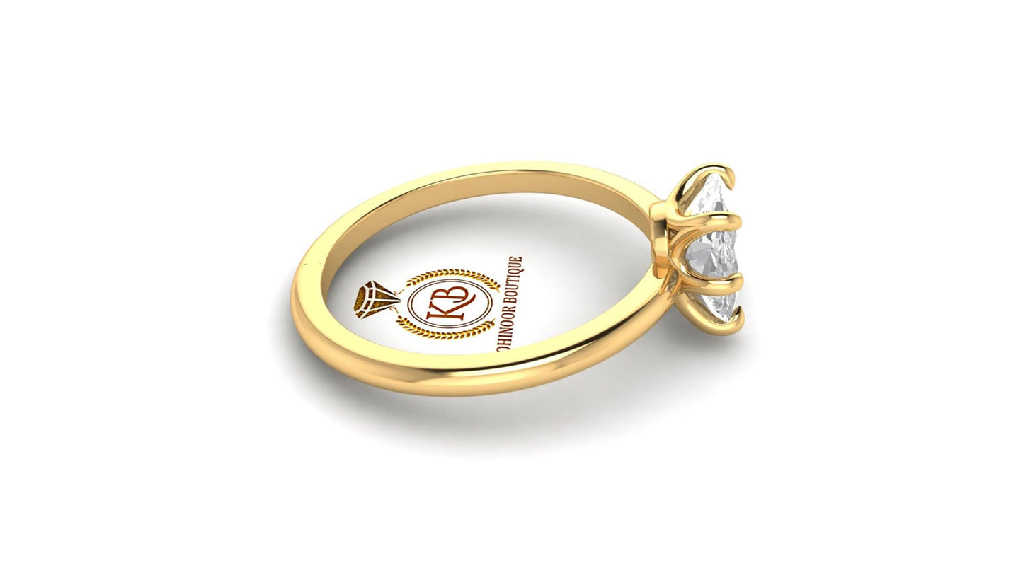 Elongated Cushion Cut Moissanite Solitaire Engagement Ring, wedding\propose\Bridal Ring with 18k\14k\10k Gold, Sterling silver ring