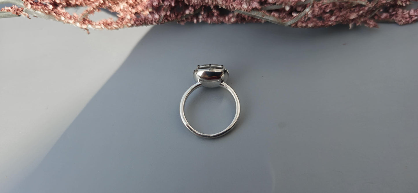 East West set Elongated Cushion Cut Moissanite Georgian cut down button back solitaire engagement ring, ring for her, ring for women