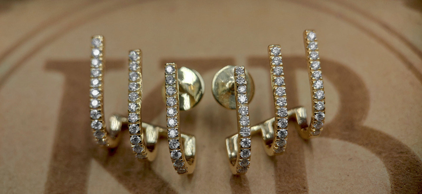 Moissanite Earrings, Earrings for women, Party wear earrings, Anniversary Gift for wife, birthday gift for women