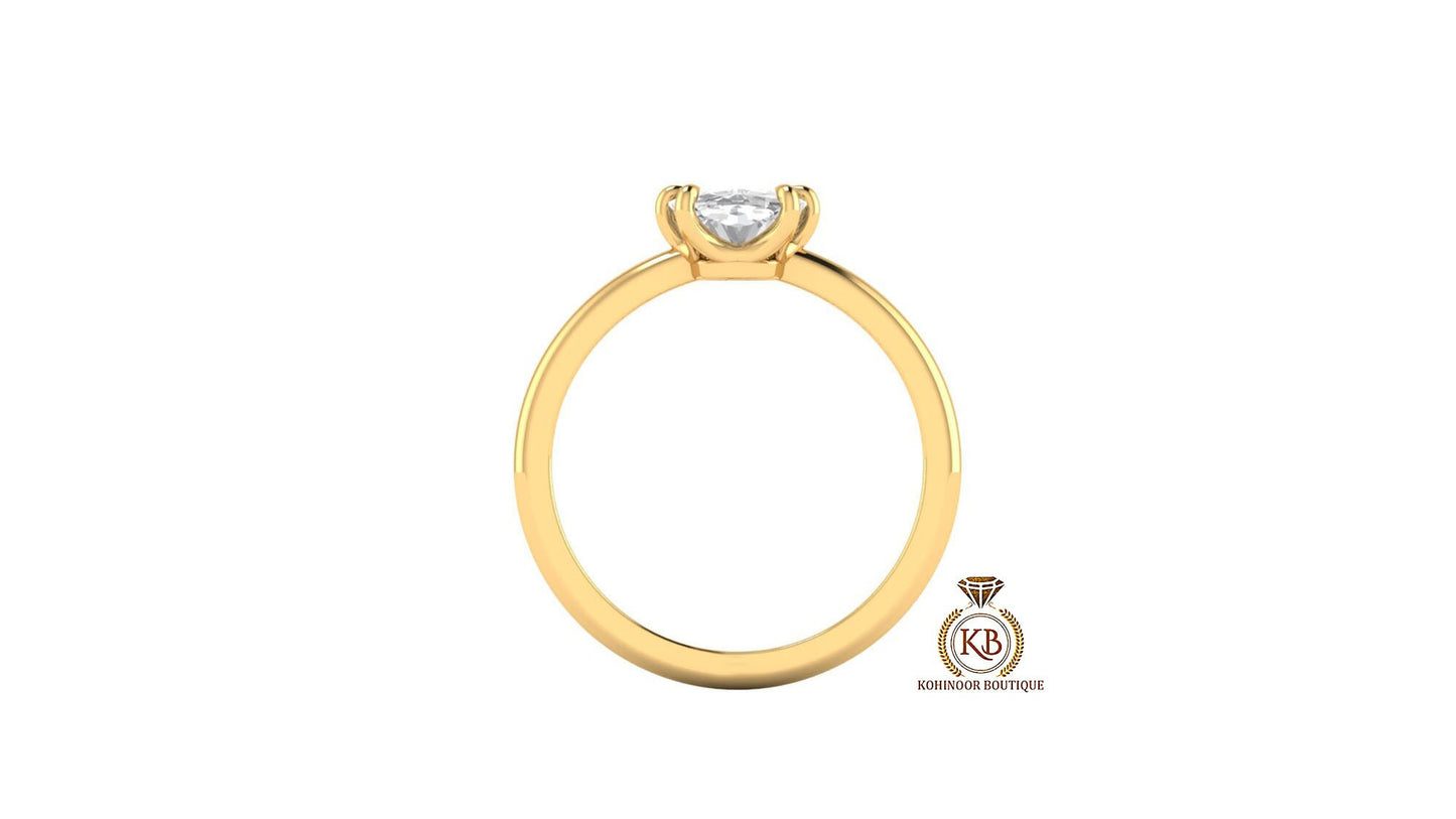 Elongated Cushion Cut Moissanite Solitaire Engagement Ring, wedding\propose\Bridal Ring with 18k\14k\10k Gold, Sterling silver ring