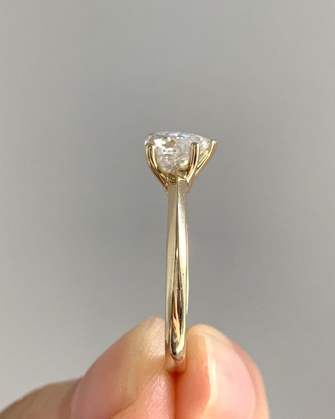 Heart Shaped Moissanite Solitaire Engagement Ring, Ring for her, ring for women, Classic solitaire ring, gift for her