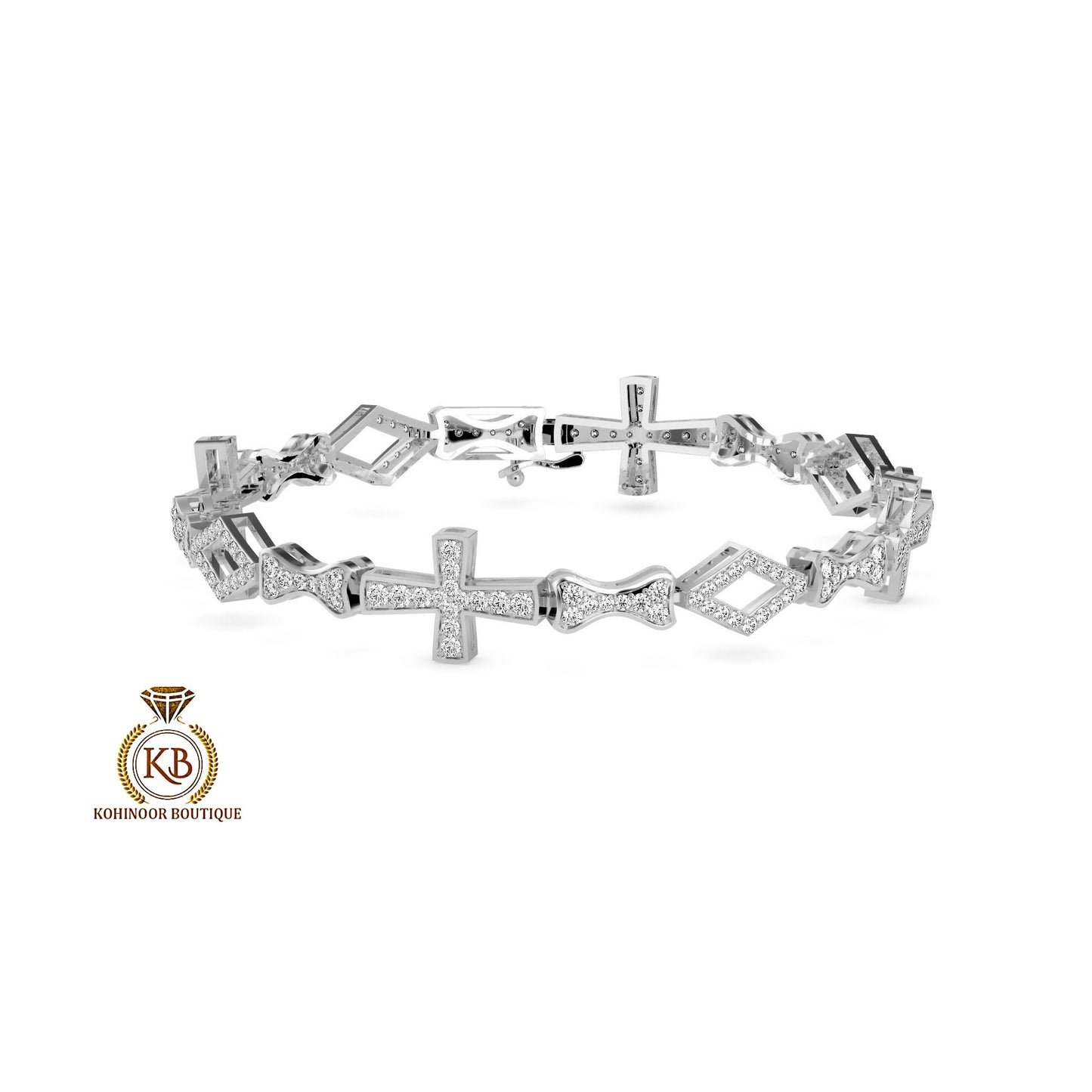 Moissanite Holy Jesus Christ cross Tennis Bracelet, Bracelet for women, Bracelet for her\girls, Anniversary\Birthday\Christmas gift