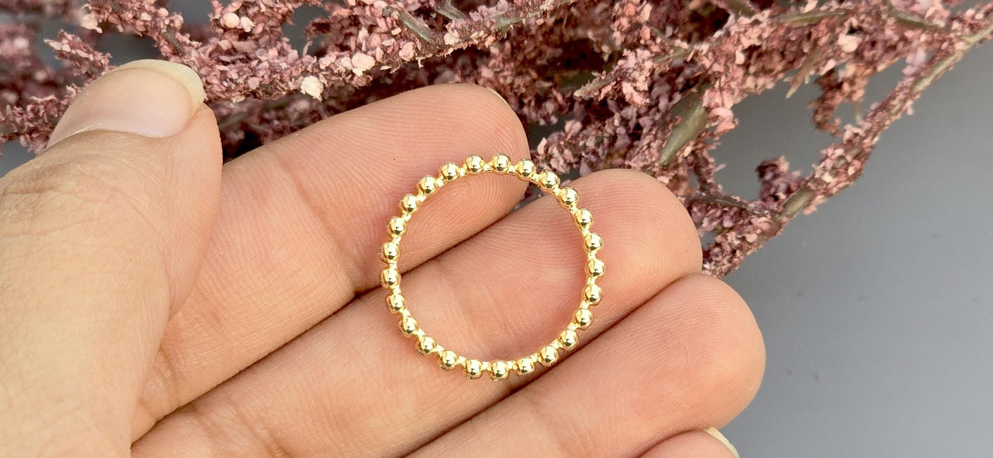 Cute stackable bubble band, Half\Full eternity wedding band, bands for women, gift for her, birthday anniversary gift, design your own stack