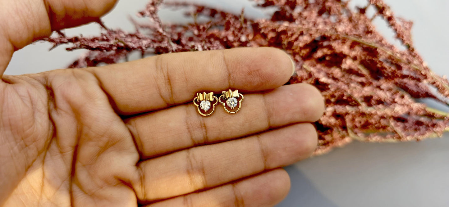 Micky Minnie mouse Stud Earrings, Push back Earrings, earrings for small girls, studs for girls, Christmas birthday gift for daughter sister