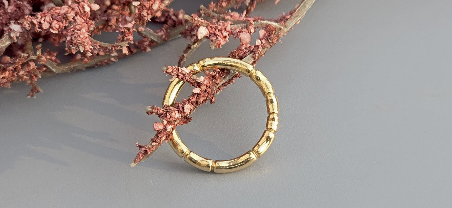 Bamboo wedding band, stackable band for women, gift for women, silver, solid gold band for women, ring for her, delicate dainty band