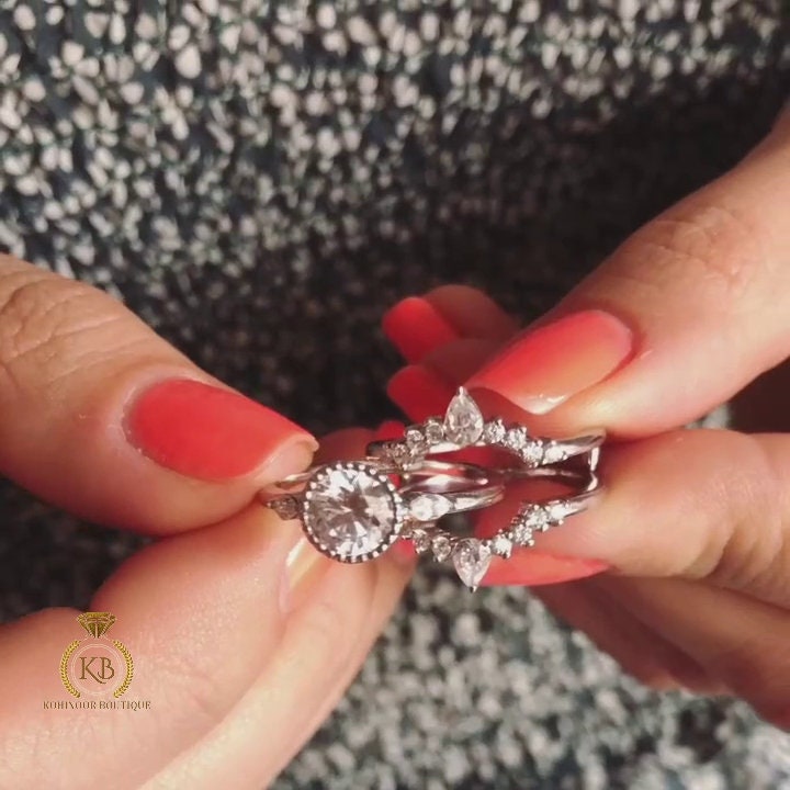 Solitaire ring guard | Ring Enhancer, Moissanite diamond engagement Ring Wrap| Wedding band |Ring Jacket
