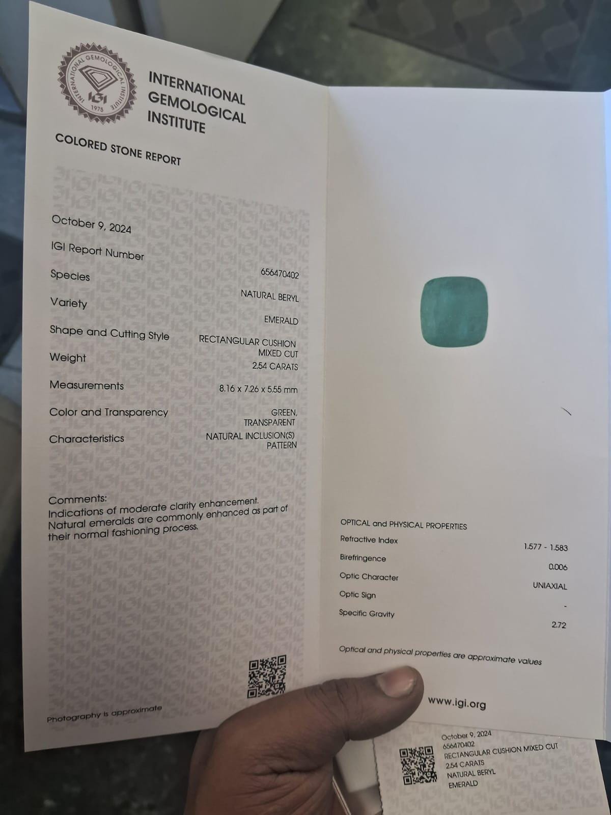 Natural Emerald Signet Solitaire ring in , Ring for her\Women, statement ring, pinky finger ring, right hand ring, with IGI certificate