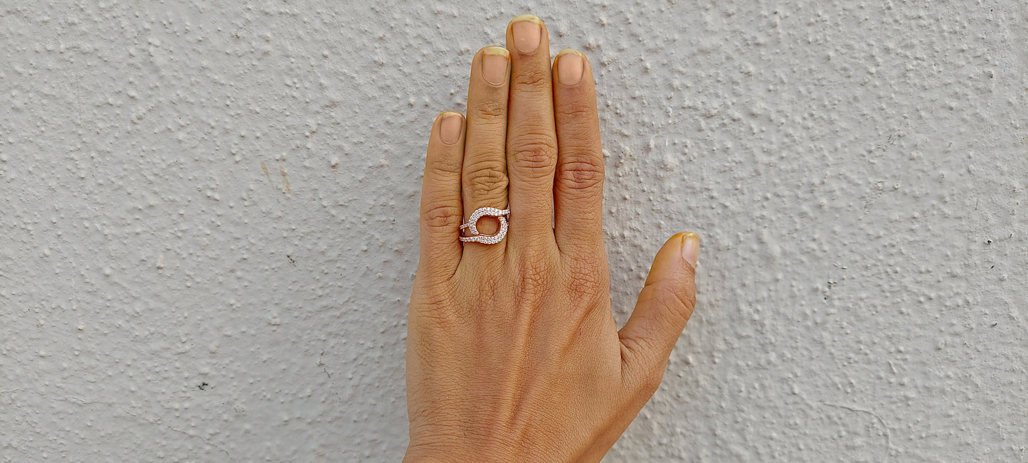 Halo Wrap Enhancer for Engagement Ring, Moissanite diamond Halo Solitaire Ring Guard for Round, Marquise, Princess cut diamonds.