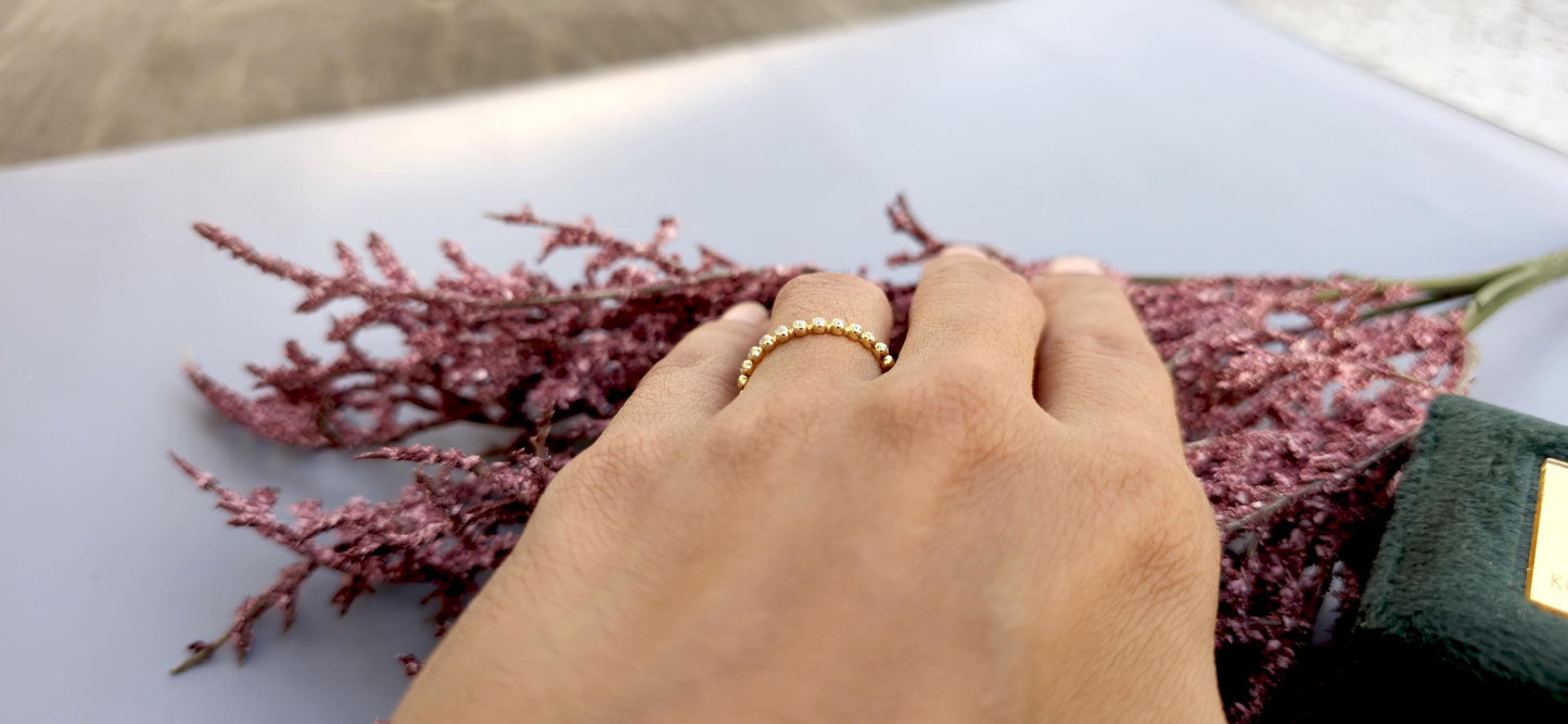 Cute stackable bubble band, Half\Full eternity wedding band, bands for women, gift for her, birthday anniversary gift, design your own stack