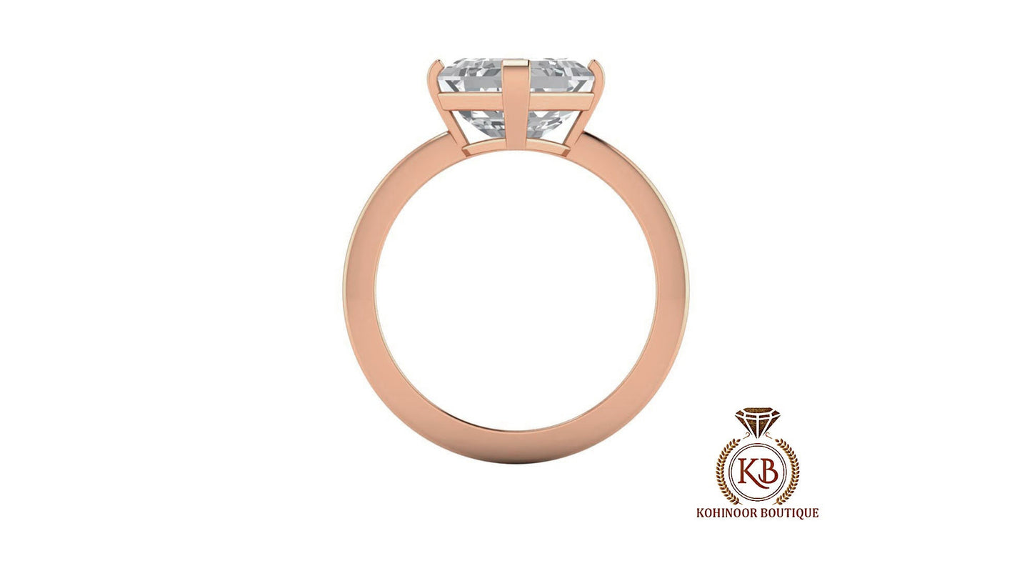 Asscher Cut Kite Set Octagonal Moissanite Solitaire Engagement ring Wedding\Proposal\Promise Ring