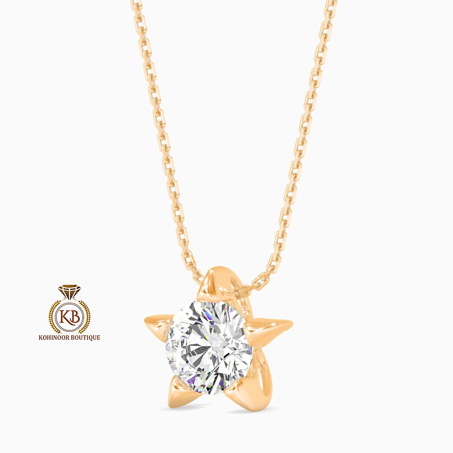 Solitaire Star Colorless Moissanite Pendant without chain, Wedding Pendant, Anniversary Gift, Gift for her, Pendant for women\girls