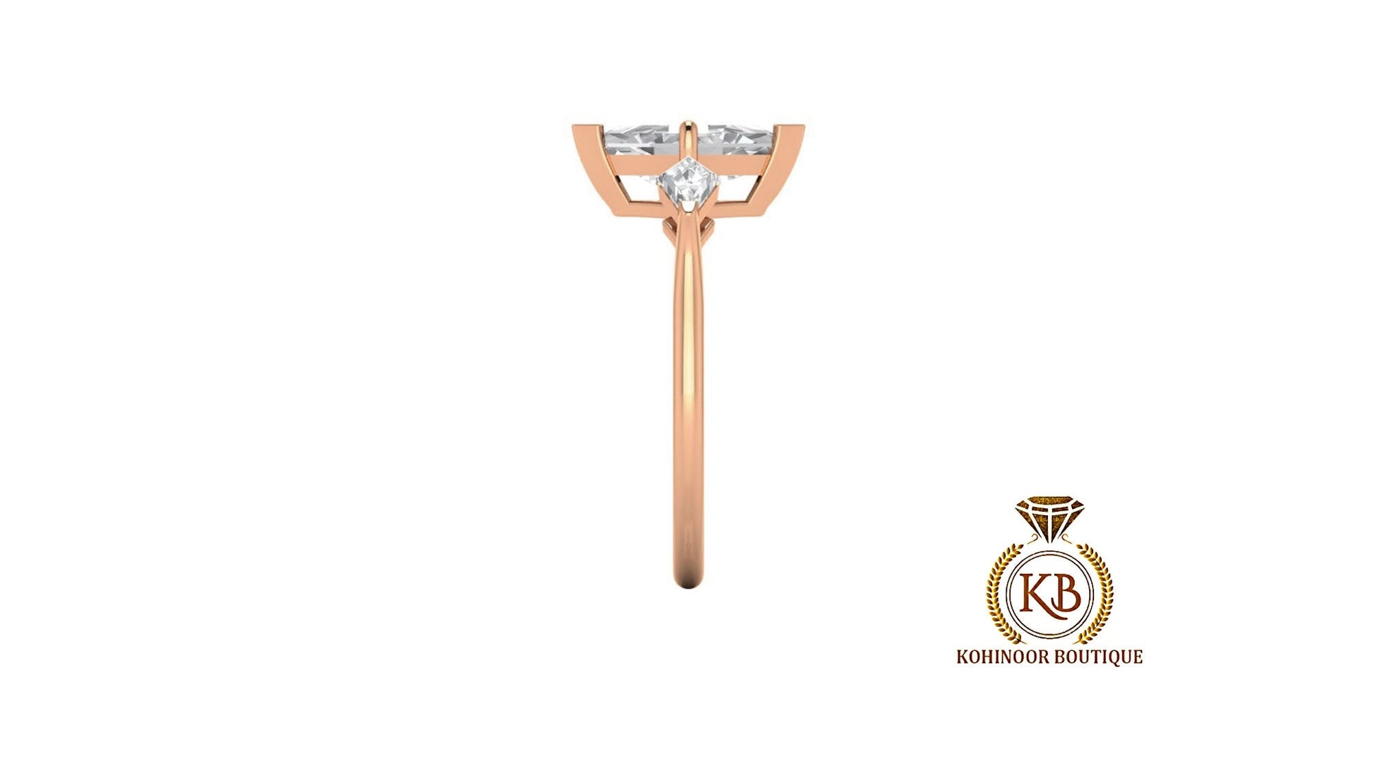 Lozenge and Shield Cut moissanite 3 stone Engagement\wedding\propose\Bridal\anniversary Ring in White\Yellow\Rose Gold