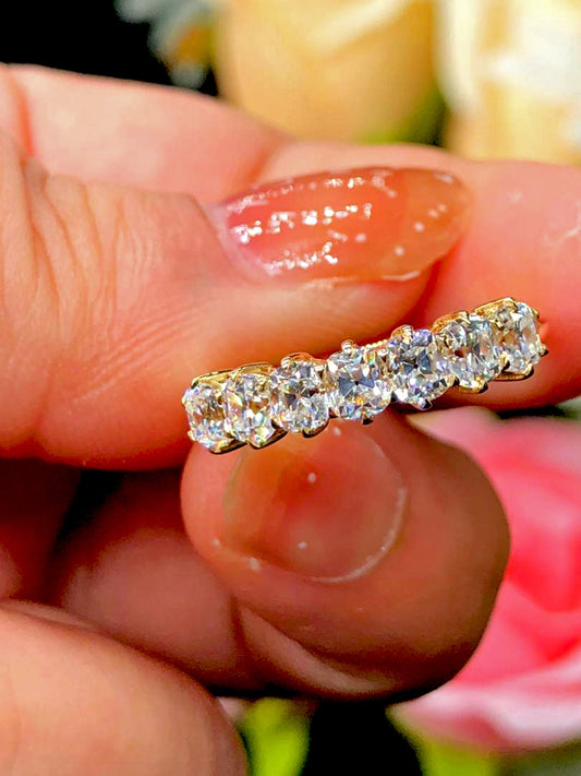 7 Stone OMC Moissanite Wedding band