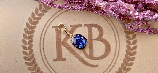 Elongated Cushion Cut Lab Blue Sapphire Pendant, Collet set Georgian cut down set Pendant without chain, Wedding Pendant