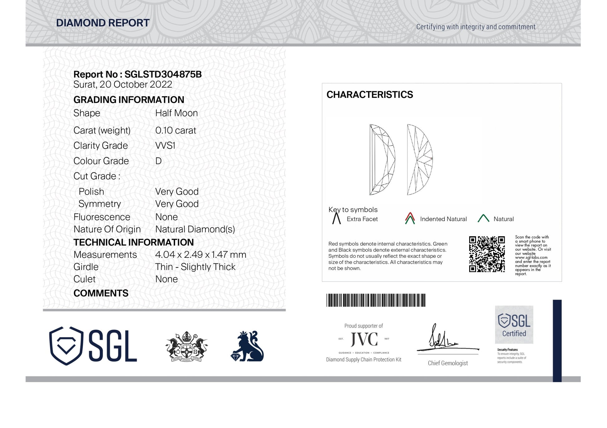 Half Moon Natural Diamond Bezel set Minimalist Solitaire Engagement ring, SGL certified, ring for her women, gift for wife, stackable ring.