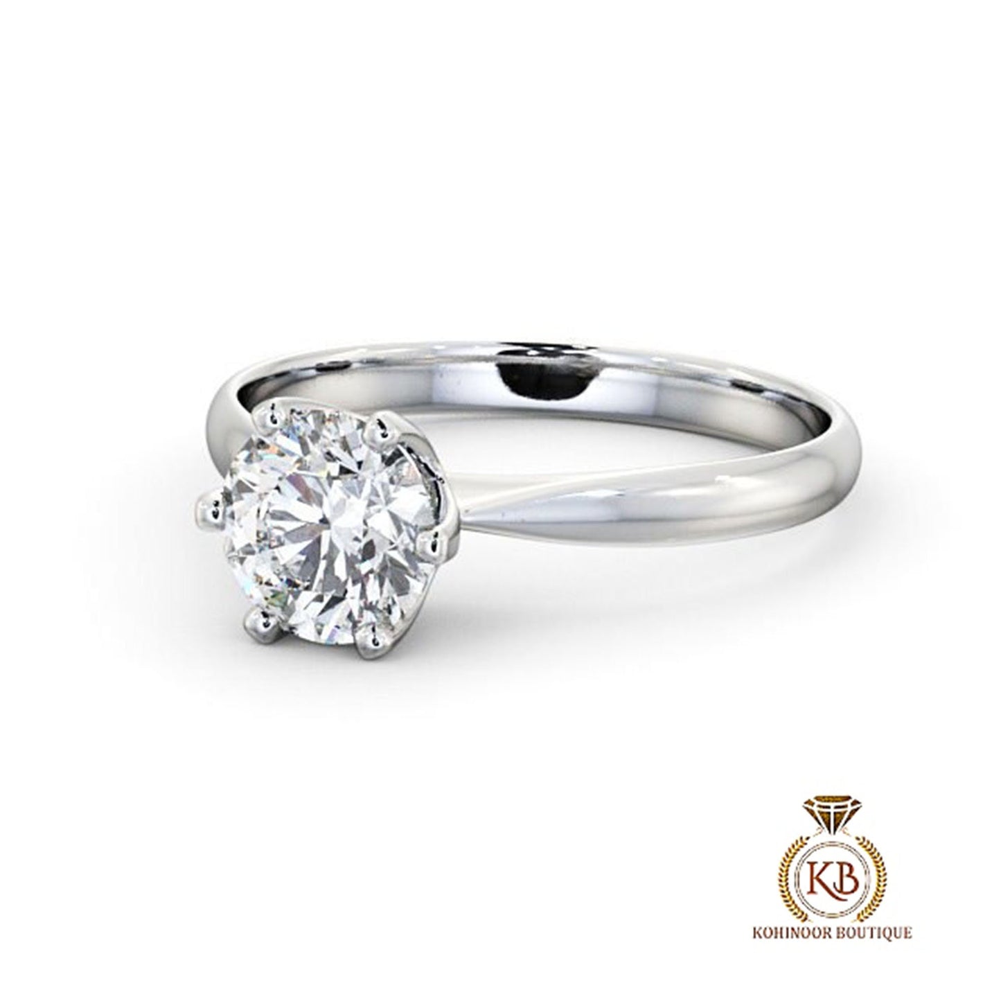 Round Cut (any shape & size) Classic Solitaire Moissanite Engagement\Wedding\Mother Ring in 18k\14k\10k