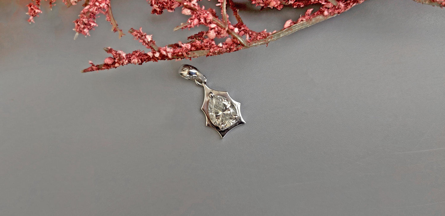 Pear cut Moissanite Pendant without chain, Pendant for women, Pendant for her, gift for mother,  classic solitaire stackable necklace