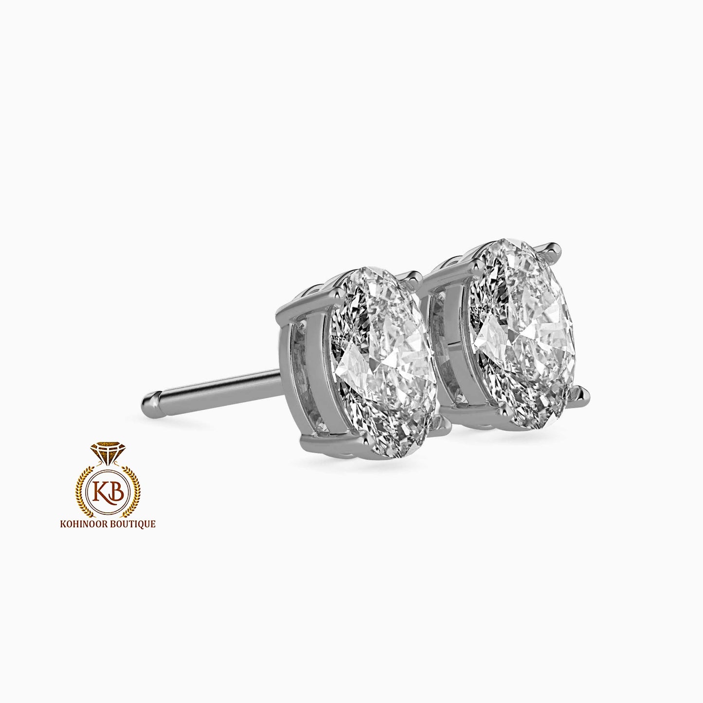 Oval Cut Solitaire Moissanite Stud Earrings,Moissanite Wedding Earrings,Push Back Earrings,Anniversary Mother's Day Gift