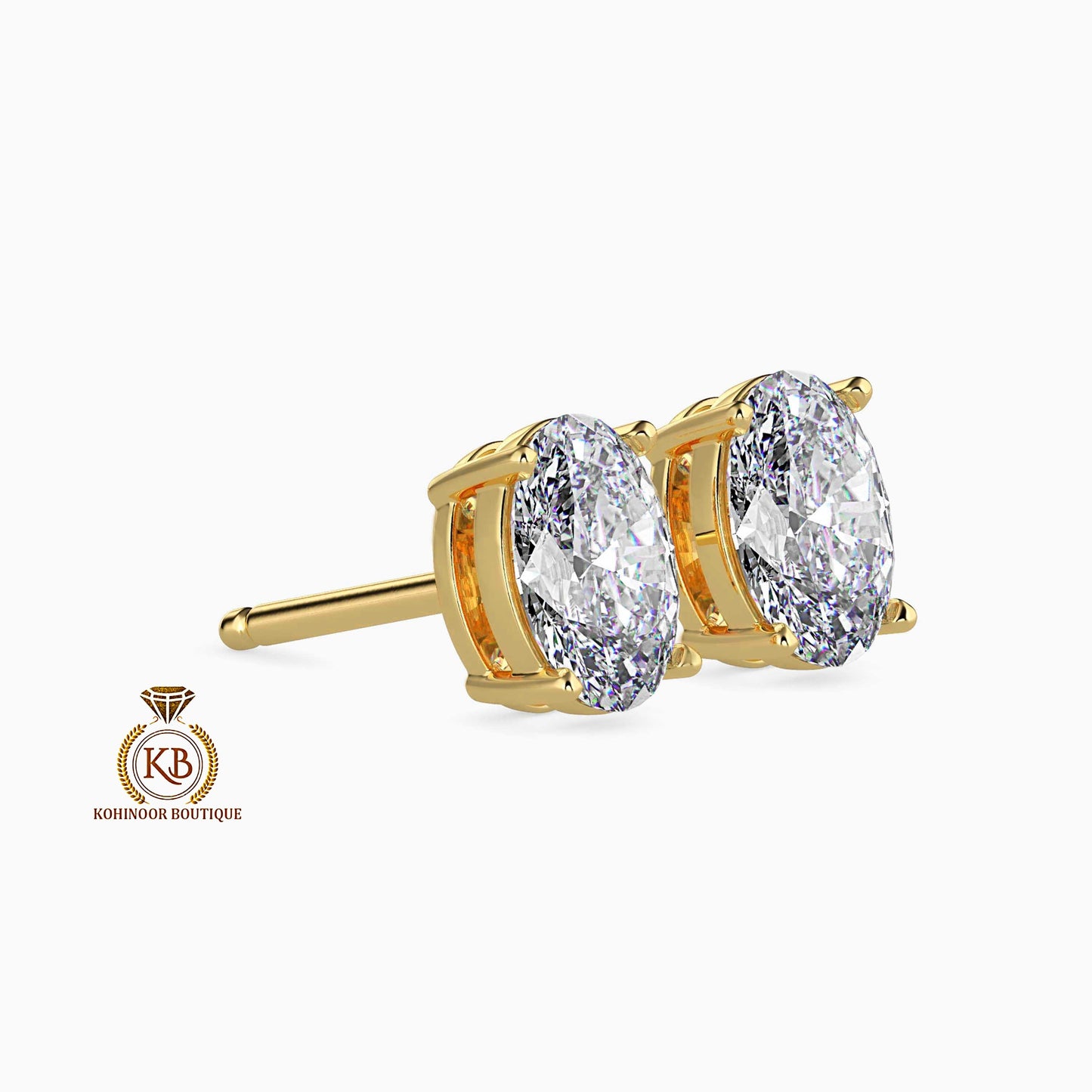 Oval Cut Solitaire Moissanite Stud Earrings,Moissanite Wedding Earrings,Push Back Earrings,Anniversary Mother's Day Gift