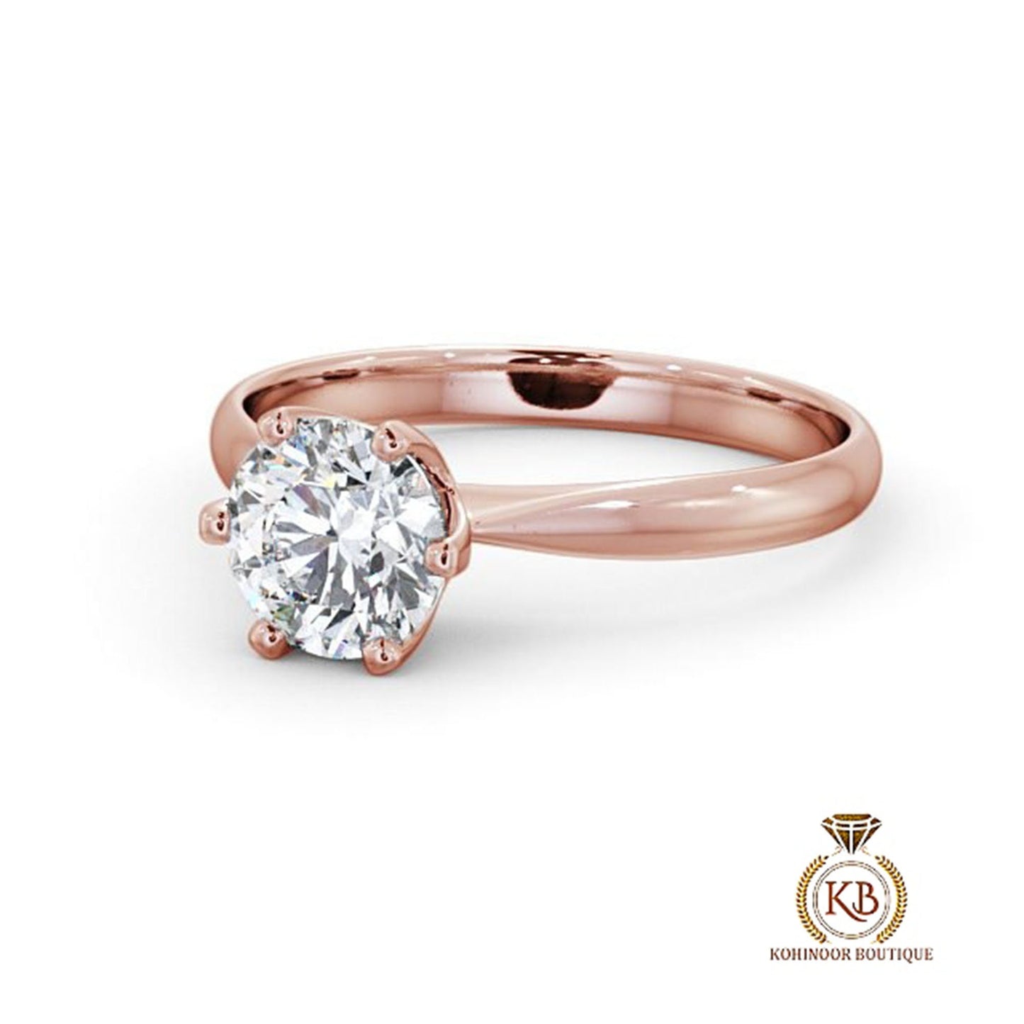 Round Cut (any shape & size) Classic Solitaire Moissanite Engagement\Wedding\Mother Ring in 18k\14k\10k