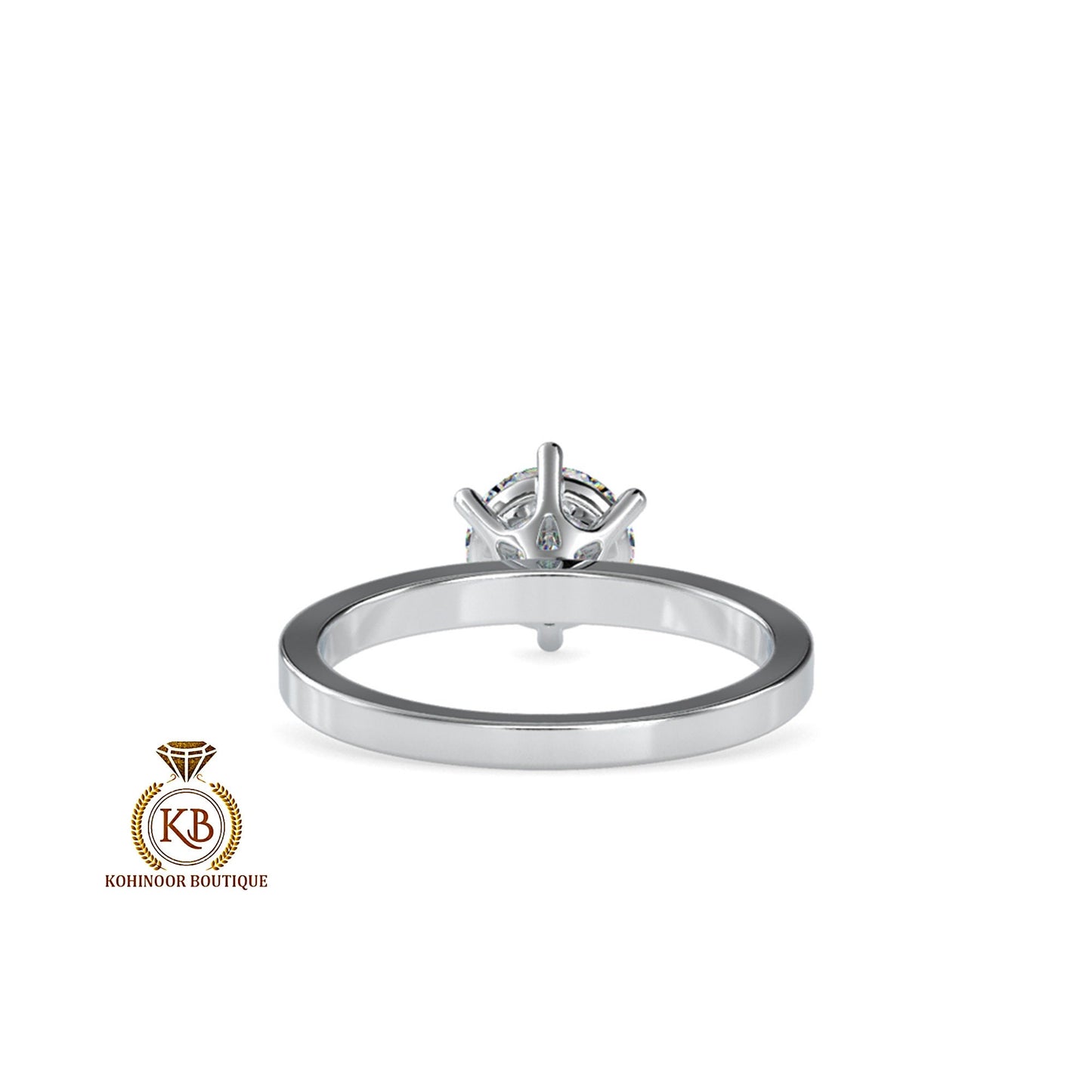 Round Moissanite Solitaire Engagement Ring , Ring for her, Wedding Anniversary Gift for Wife, Proposal Ring