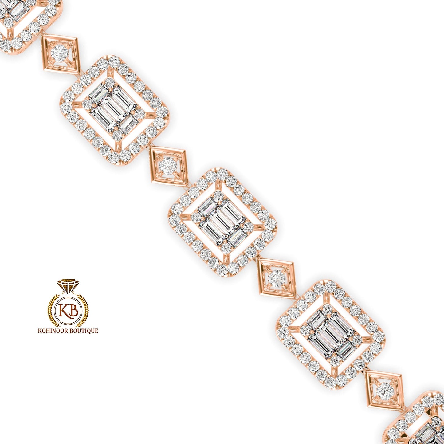 Moissanite Baguette and round Tennis Bracelet,Bracelet for women, Bracelet for her\girls, Anniversary\Birthday\Christmas gift