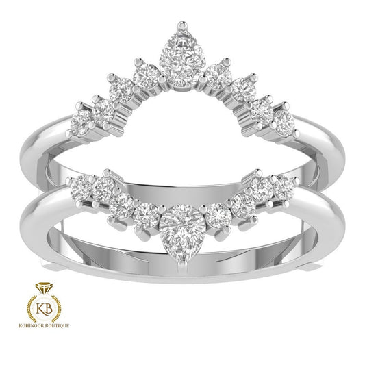 Solitaire ring guard | Ring Enhancer, Moissanite diamond engagement Ring Wrap| Wedding band |Ring Jacket