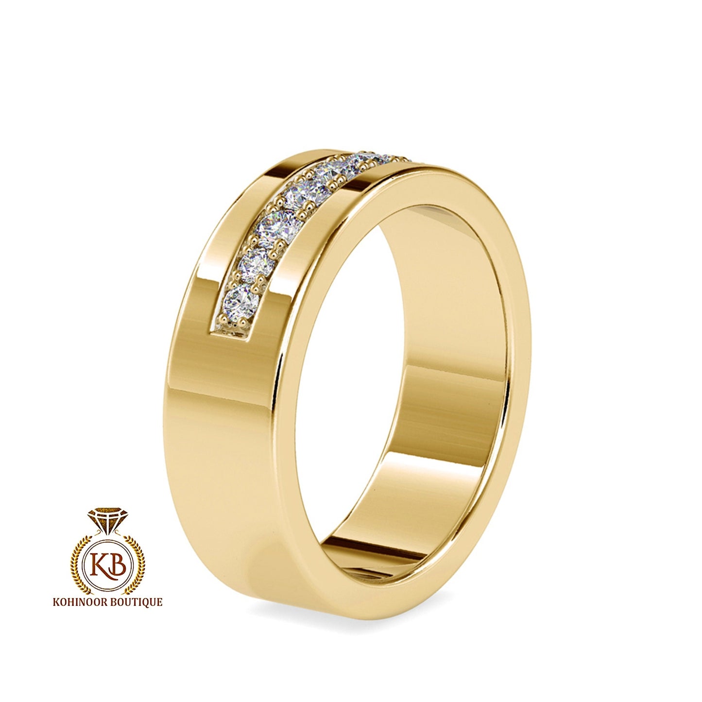 Moissanite Engagement\Proposal\anniversary\Wedding\Stackable Ring in White\Yellow\Rose Gold for Men\Women