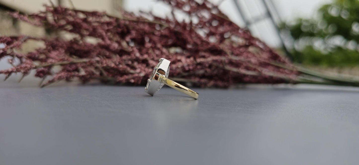 Marquise Moissanite Georgian Cut Down Set ring, ring for women, Ring for her, Statement ring, ring for women