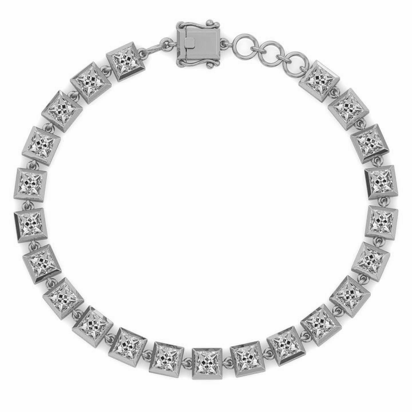 French Cut Moissanite Tennis Bracelet, Antique Cut Bracelet for women, Bracelet for girls, Bracelet for her, Anniversary gift