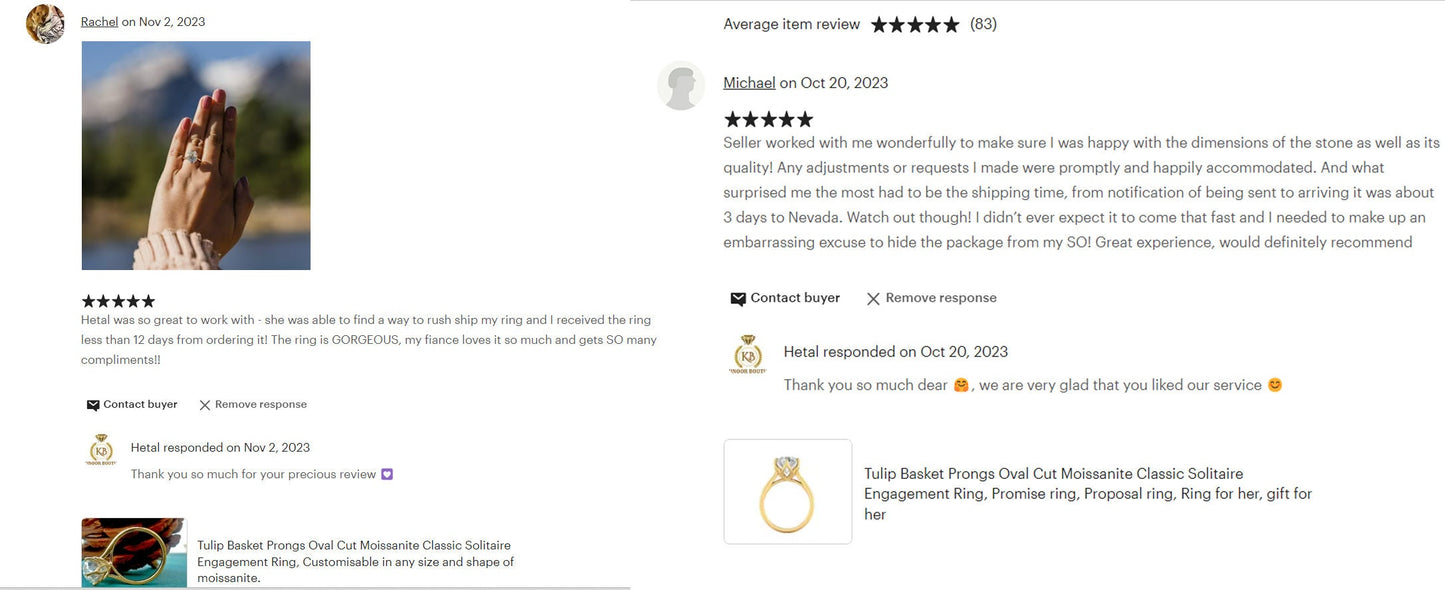 Tulip Basket Prongs Oval Cut Moissanite Classic Solitaire Engagement Ring, Customisable in any size and shape of moissanite.