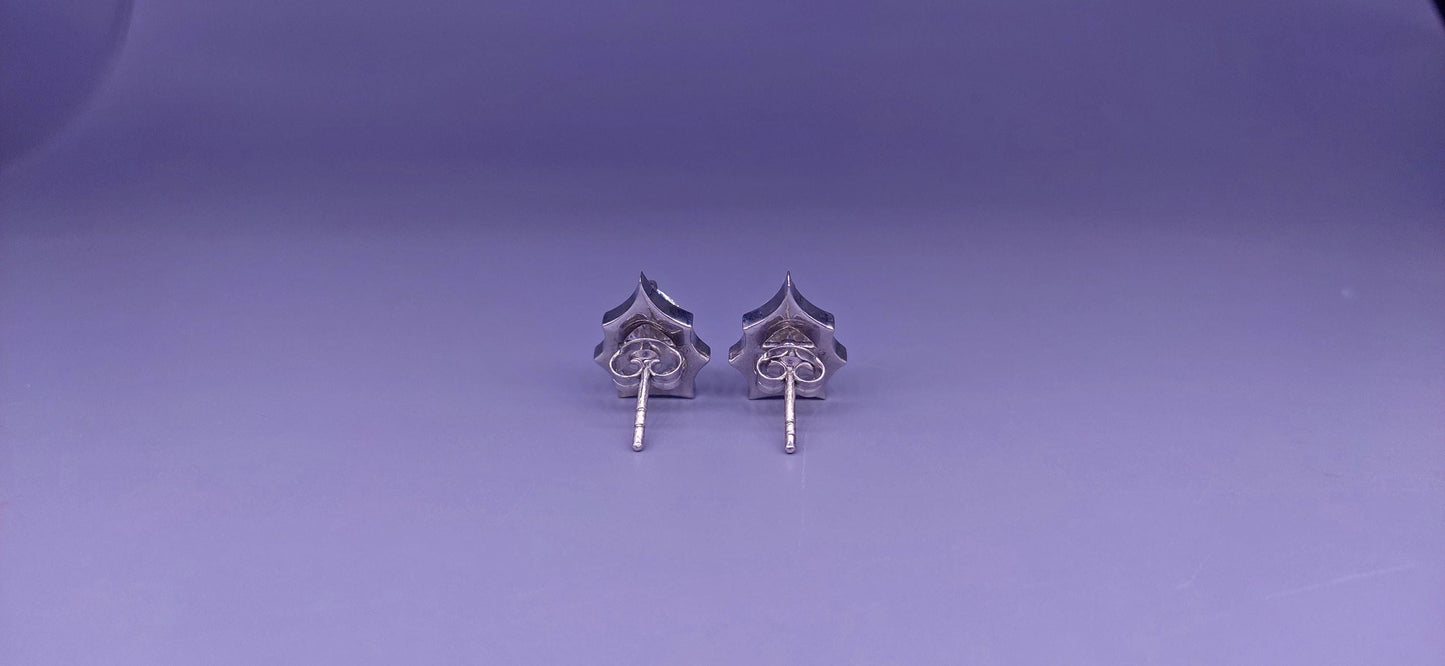 Pear Cut Moissanite in Georgian cut down setting, Solitaire Stud Earrings, Wedding Earrings,Push Back Earrings,Anniversary Studs