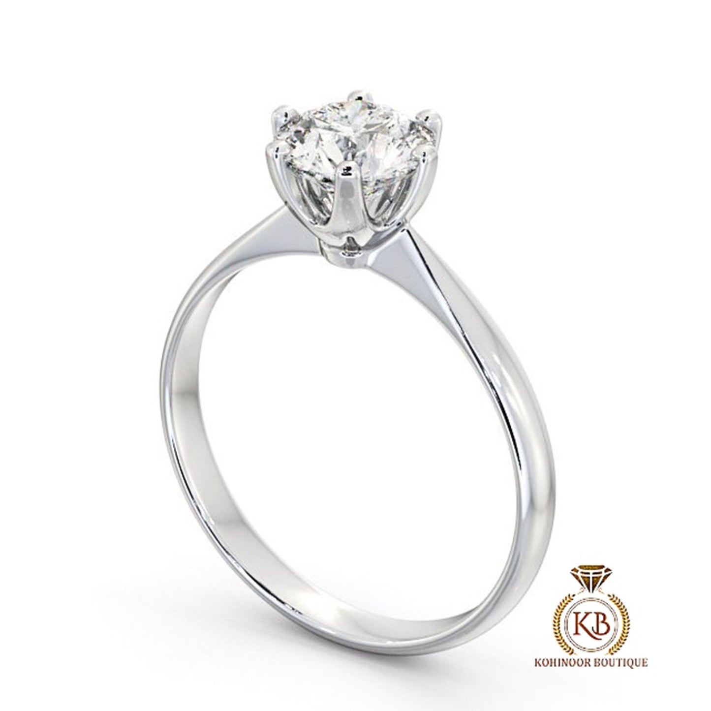 Round Cut (any shape & size) Classic Solitaire Moissanite Engagement\Wedding\Mother Ring in 18k\14k\10k