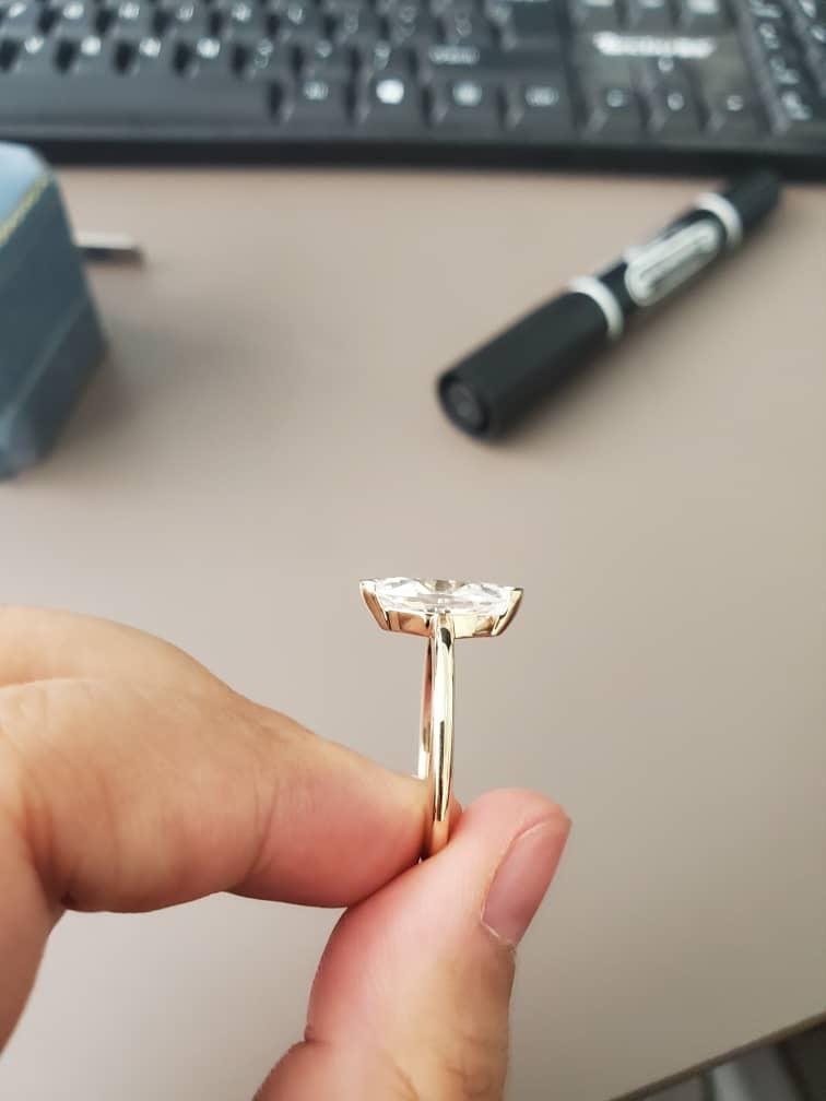 Marquise Cut Moissanite Classic Solitaire Engagement Ring, Promise ring, Proposal ring, Ring for her, gift for her