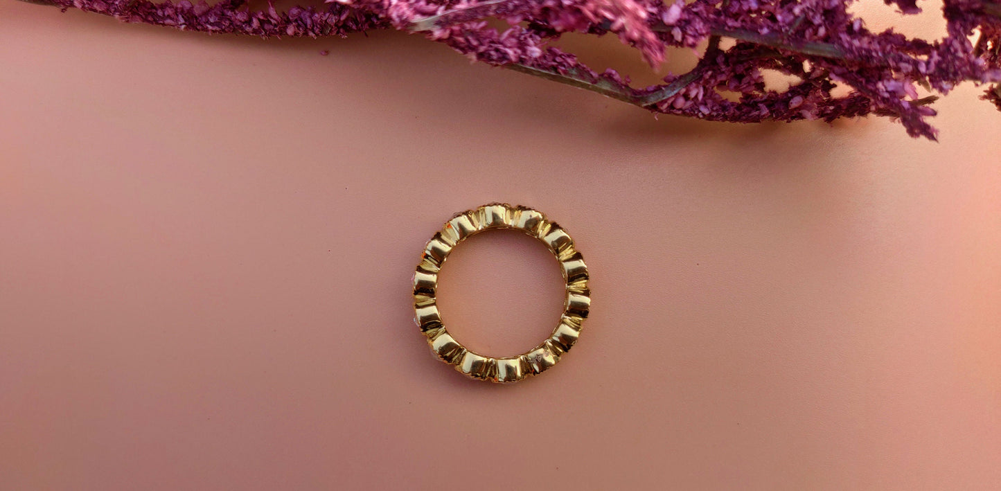 Vintage Rose Cut Round Moissanite Milgrain bezel set Full\Half Eternity wedding band, stackable Vintage ring, Art deco wedding band