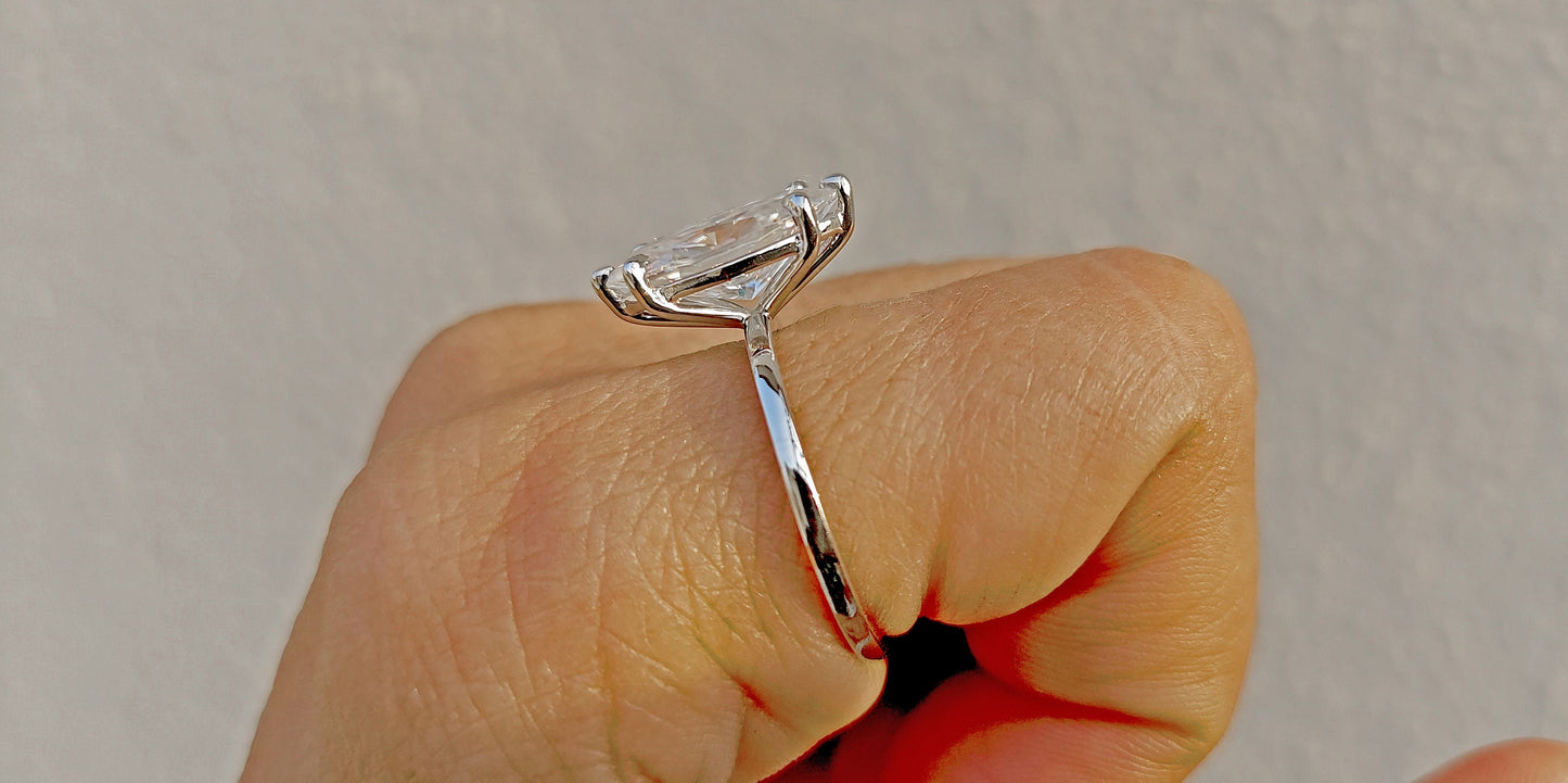 Marquise Cut Moissanite Classic Solitaire Engagement Ring, Promise ring, Proposal ring, Ring for her, gift for her