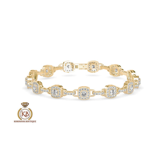 Moissanite Cushion cut Tennis Bracelet, Bracelet for women, Bracelet for her\girls, Anniversary\Birthday\Christmas gift