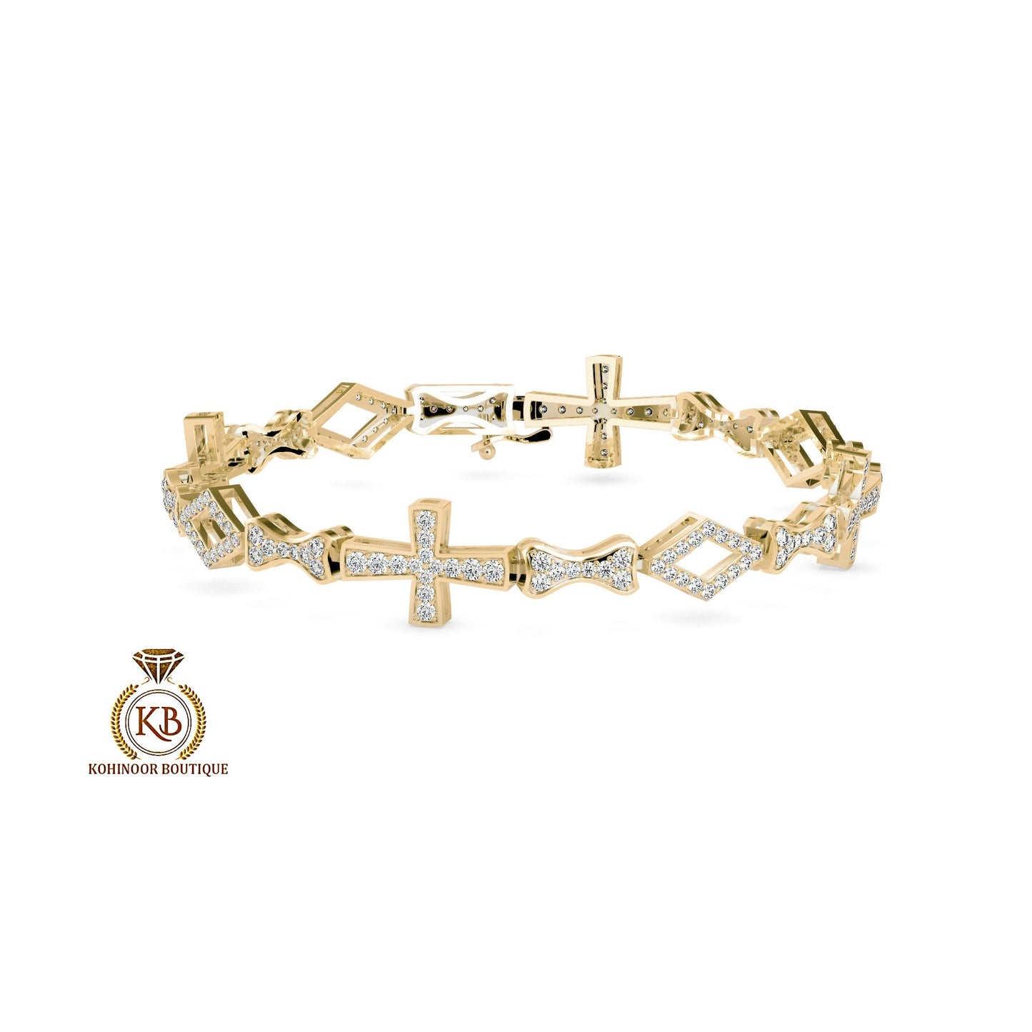 Moissanite Holy Jesus Christ cross Tennis Bracelet, Bracelet for women, Bracelet for her\girls, Anniversary\Birthday\Christmas gift