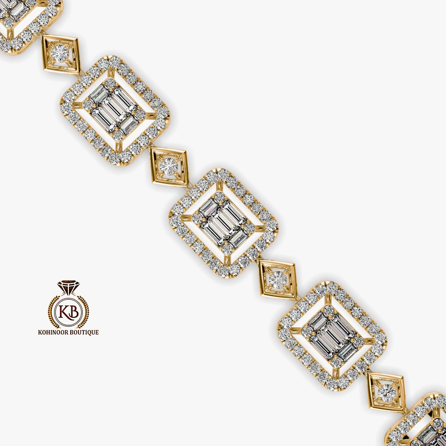 Moissanite Baguette and round Tennis Bracelet,Bracelet for women, Bracelet for her\girls, Anniversary\Birthday\Christmas gift