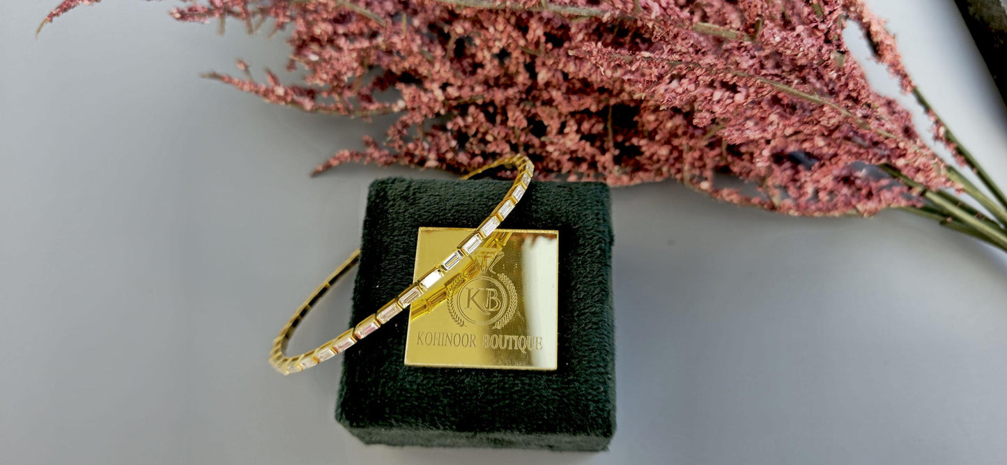 Flexible Moisanite Tennis Bracelet bangle, Bracelet for women, Bracelet for her\girls, Anniversary\Birthday\Christmas gift