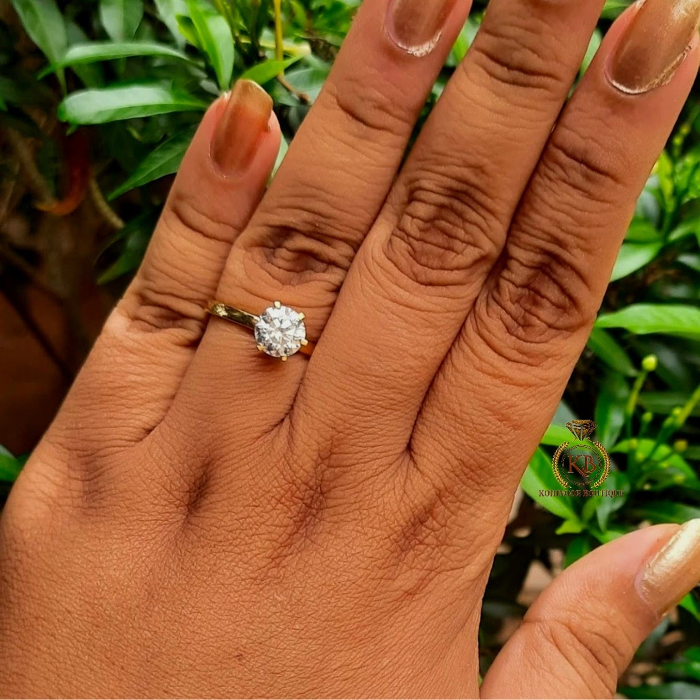 Round Moissanite Solitaire Engagement Ring , Ring for her, Wedding Anniversary Gift for Wife, Proposal Ring