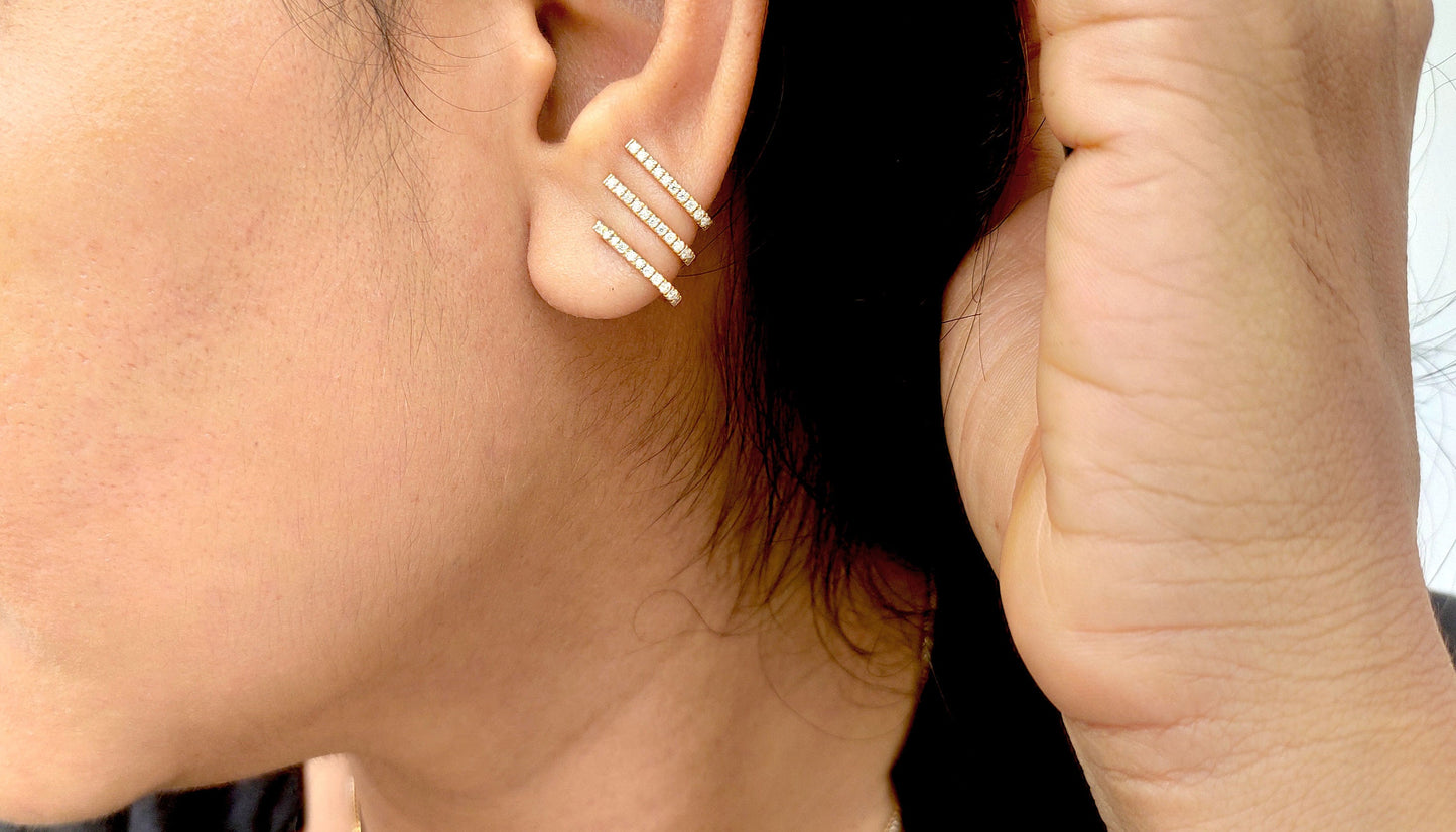 Moissanite Earrings, Earrings for women, Party wear earrings, Anniversary Gift for wife, birthday gift for women