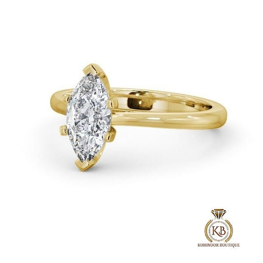 Marquise Cut Moissanite Classic Solitaire Engagement Ring, Promise ring, Proposal ring, Ring for her, gift for her