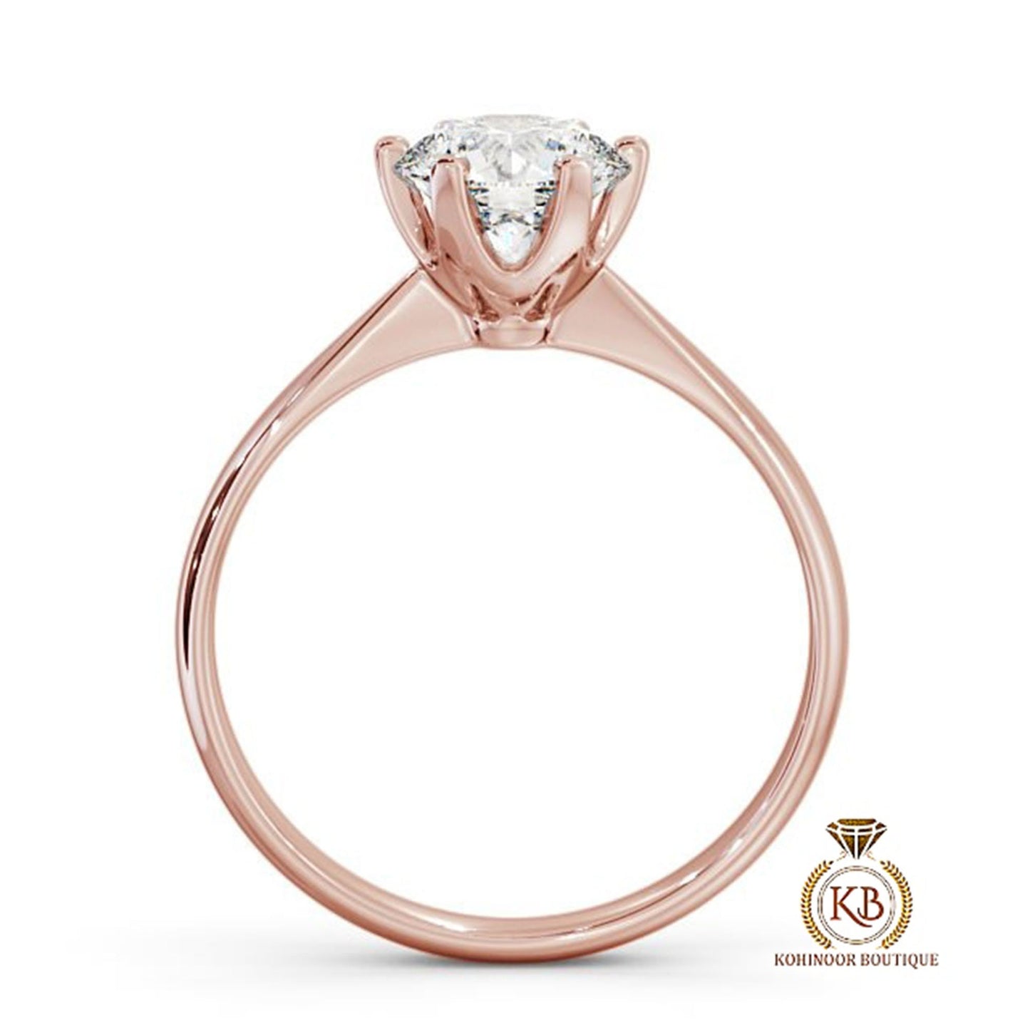 Round Cut (any shape & size) Classic Solitaire Moissanite Engagement\Wedding\Mother Ring in 18k\14k\10k
