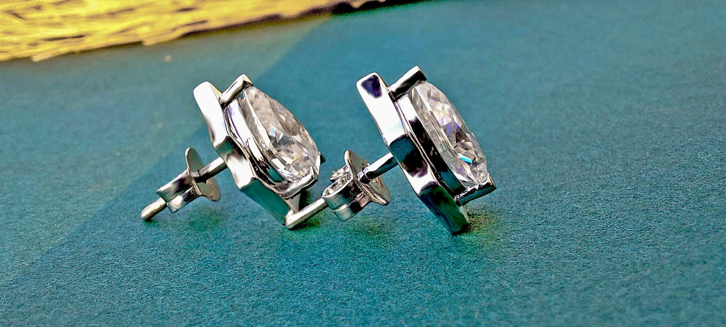 Pear Solitaire Moissanite Pendant Set without chain, Pendant for women, gift for mother