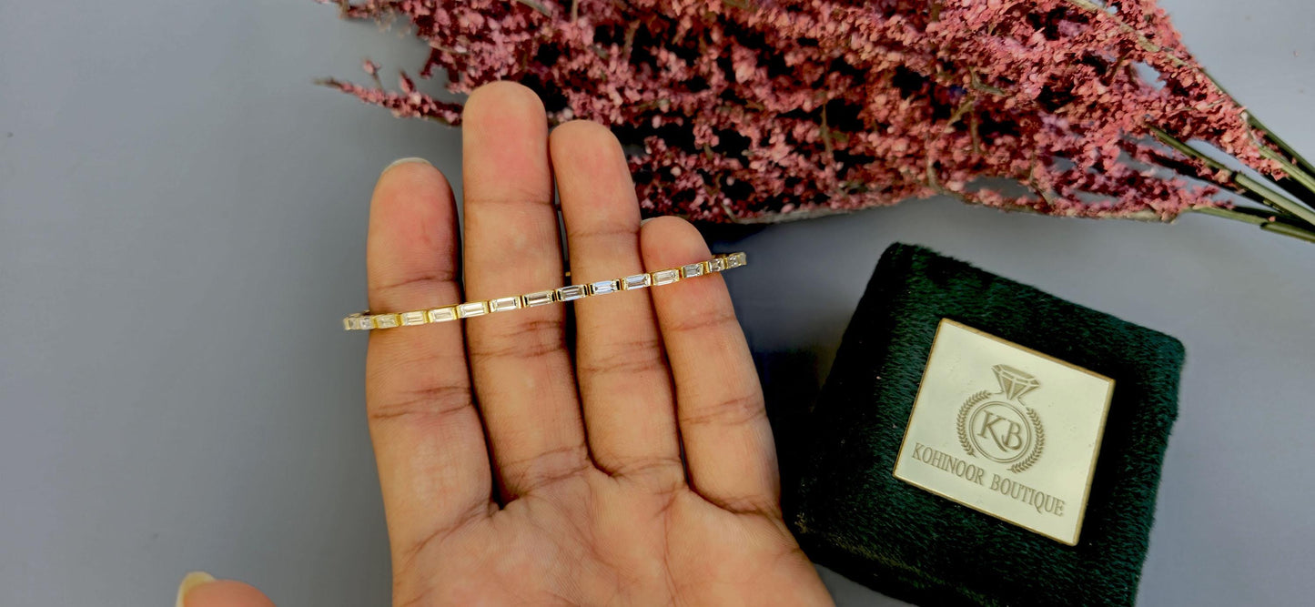 Flexible Moisanite Tennis Bracelet bangle, Bracelet for women, Bracelet for her\girls, Anniversary\Birthday\Christmas gift