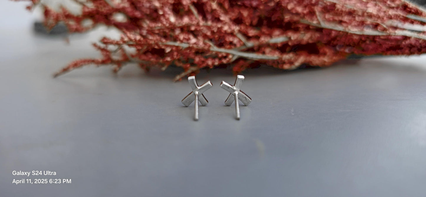 Moissanite X shaped Earrings, Earrings for women, Party wear earrings, Anniversary Gift for wife, birthday gift for women