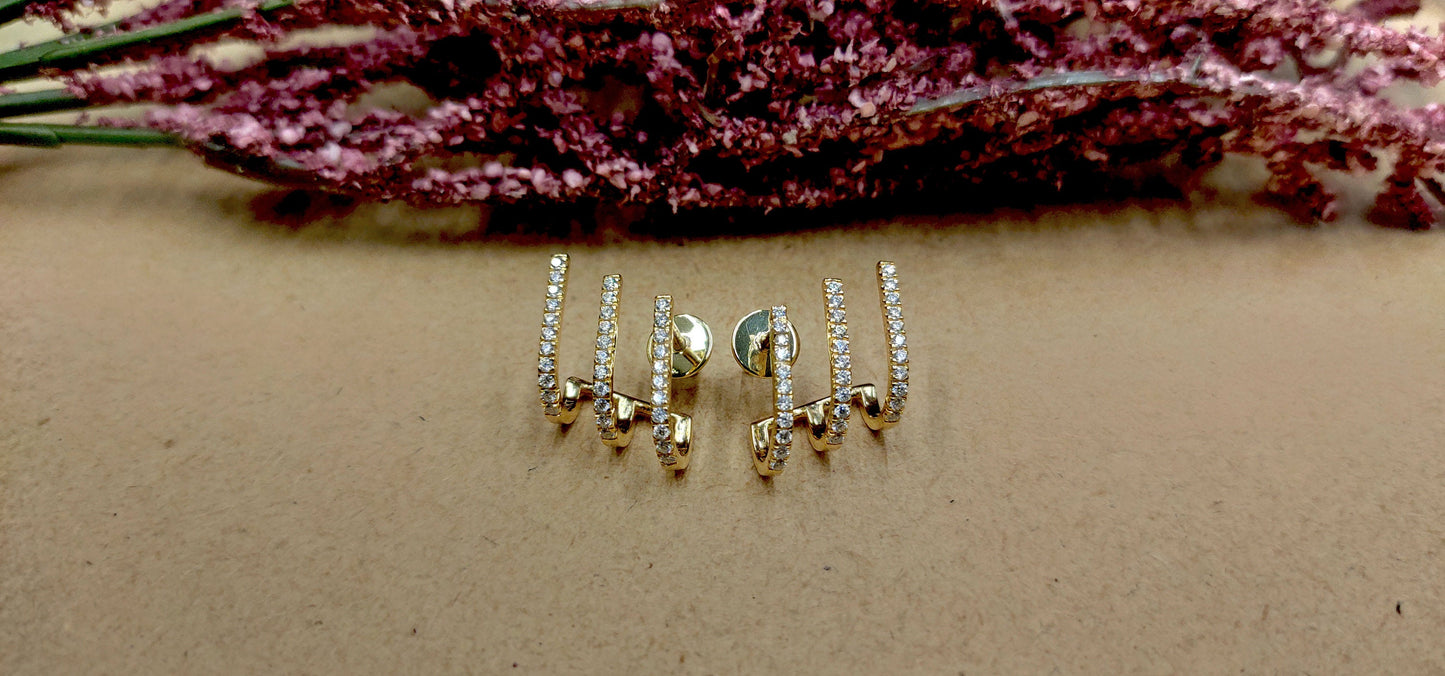 Moissanite Earrings, Earrings for women, Party wear earrings, Anniversary Gift for wife, birthday gift for women